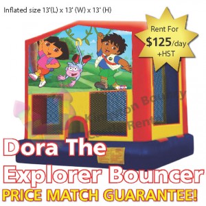 Kingston Bouncy Castle Rentals - Separate Castles 2014 - Dora The Explorer Bouncer No Slide